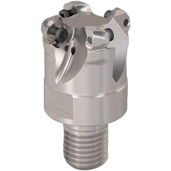 Seco - 28mm Cutting Diam, 6mm Max Depth of Cut, Modular Connection Indexable Copy End Mill - 4 Inserts, RP.. 1204 Insert, 217.29-06 Toolholder, Steel, Through Coolant - Caliber Tooling