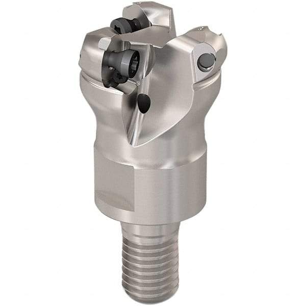 Seco - 19.75mm Cutting Diam, 6mm Max Depth of Cut, Modular Connection Indexable Copy End Mill - 3 Inserts, RP.. 1204 Insert, 217.29I-06 Toolholder, Steel, Through Coolant - Caliber Tooling