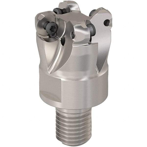 Seco - 23mm Cutting Diam, 6mm Max Depth of Cut, Modular Connection Indexable Copy End Mill - 4 Inserts, RP.. 1204 Insert, 217.29-06 Toolholder, Steel, Through Coolant - Caliber Tooling