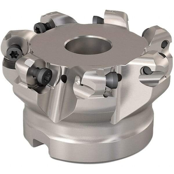 Seco - 51.5mm Cut Diam, 6mm Max Depth, 3/4" Arbor Hole, 7 Inserts, RP..1204 Insert Style, Indexable Copy Face Mill - R220.29 Cutter Style, 11,200 Max RPM, 1-1/2 High, Through Coolant, Series R220.29 - Caliber Tooling