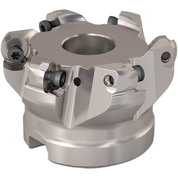 Seco - 51mm Cut Diam, 6mm Max Depth, 22mm Arbor Hole, 6 Inserts, RP..1204 Insert Style, Indexable Copy Face Mill - R220.29 Cutter Style, 11,200 Max RPM, 40mm High, Through Coolant, Series R220.29 - Caliber Tooling