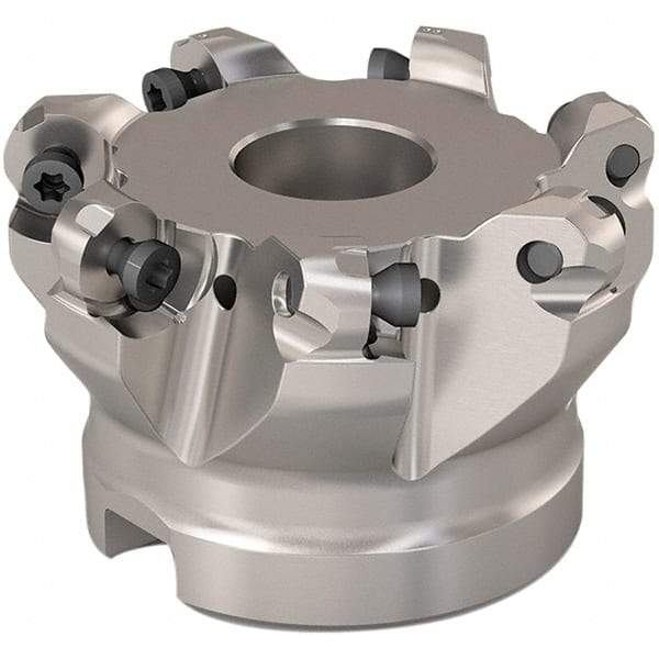 Seco - 51mm Cut Diam, 6mm Max Depth, 22mm Arbor Hole, 7 Inserts, RP..1204 Insert Style, Indexable Copy Face Mill - R220.29 Cutter Style, 11,200 Max RPM, 40mm High, Through Coolant, Series R220.29 - Caliber Tooling