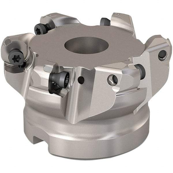 Seco - 51.5mm Cut Diam, 6mm Max Depth, 3/4" Arbor Hole, 6 Inserts, RP..1204 Insert Style, Indexable Copy Face Mill - R220.29 Cutter Style, 11,200 Max RPM, 1-1/2 High, Through Coolant, Series R220.29 - Caliber Tooling