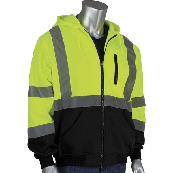 PIP - Size 4XL Black & Hi-Vis Yellow High Visibility Long Sleeve Sweatshirt - Caliber Tooling