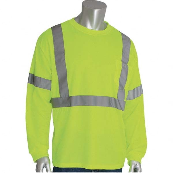 PIP - Size 5XL Hi-Vis Yellow High Visibility Long Sleeve T-Shirt - Caliber Tooling