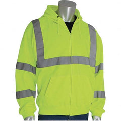 PIP - Size 4XL Hi-Vis Yellow High Visibility Long Sleeve Sweatshirt - Caliber Tooling