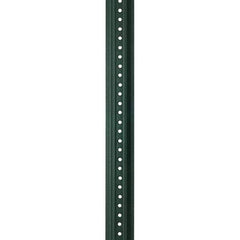 Nucor - 7' High, Powder Coated Traffic Sign Post - Steel, 3/8" Hole Diam, Green - Caliber Tooling