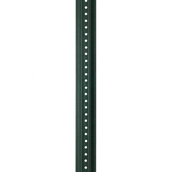 Nucor - 10' High, Powder Coated Traffic Sign Post - Steel, 3/8" Hole Diam, Green - Caliber Tooling