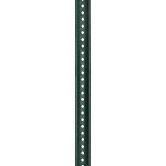 Nucor - 7' High, Powder Coated Traffic Sign Post - Steel, 3/8" Hole Diam, Green - Caliber Tooling