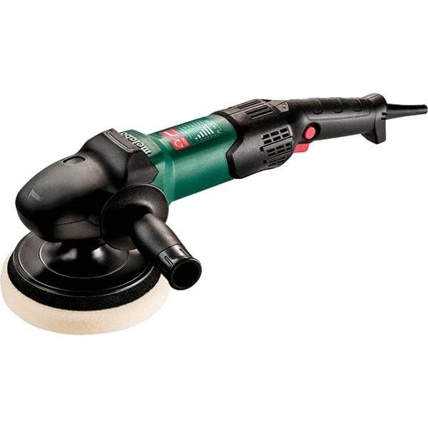 Metabo - 7" Pad Diam, 3,900 RPM, Handheld Electric Polisher - 5/8-11" Spindle Thread - Caliber Tooling