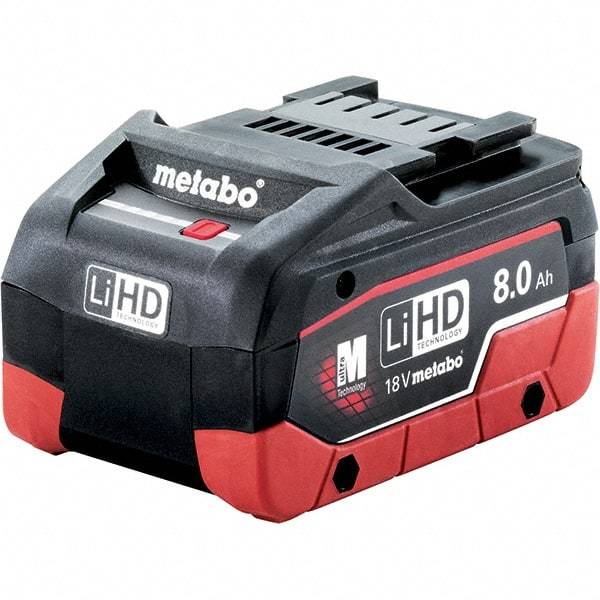 Metabo - 18 Volt Lithium-Ion Power Tool Battery - 8 Ahr Capacity, 160 min Charge Time, Series 18V LiHD - Caliber Tooling