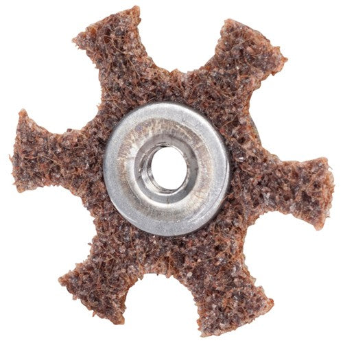 4″ Diameter AG Non Woven Star Coarse Grit 1/4 20 Eyelet AlumInum Oxide - Caliber Tooling