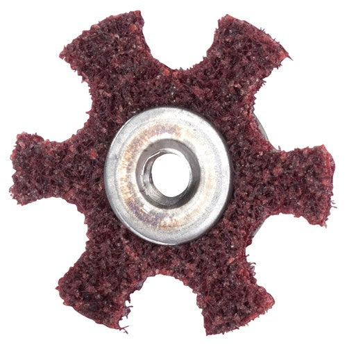 4″ Diameter AG Non Woven Star Medium Grit 1/4 20 Eyelet AlumInum Oxide - Caliber Tooling