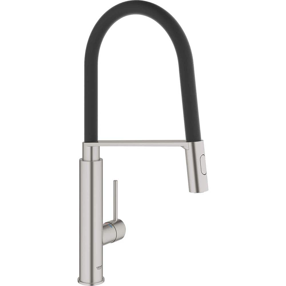 Grohe - Kitchen & Bar Faucets; Type: Pull Down ; Style: Contemporary; Modern; Transitional ; Mount: Deck ; Design: One Handle ; Handle Type: Lever ; Spout Type: High Arc - Exact Industrial Supply