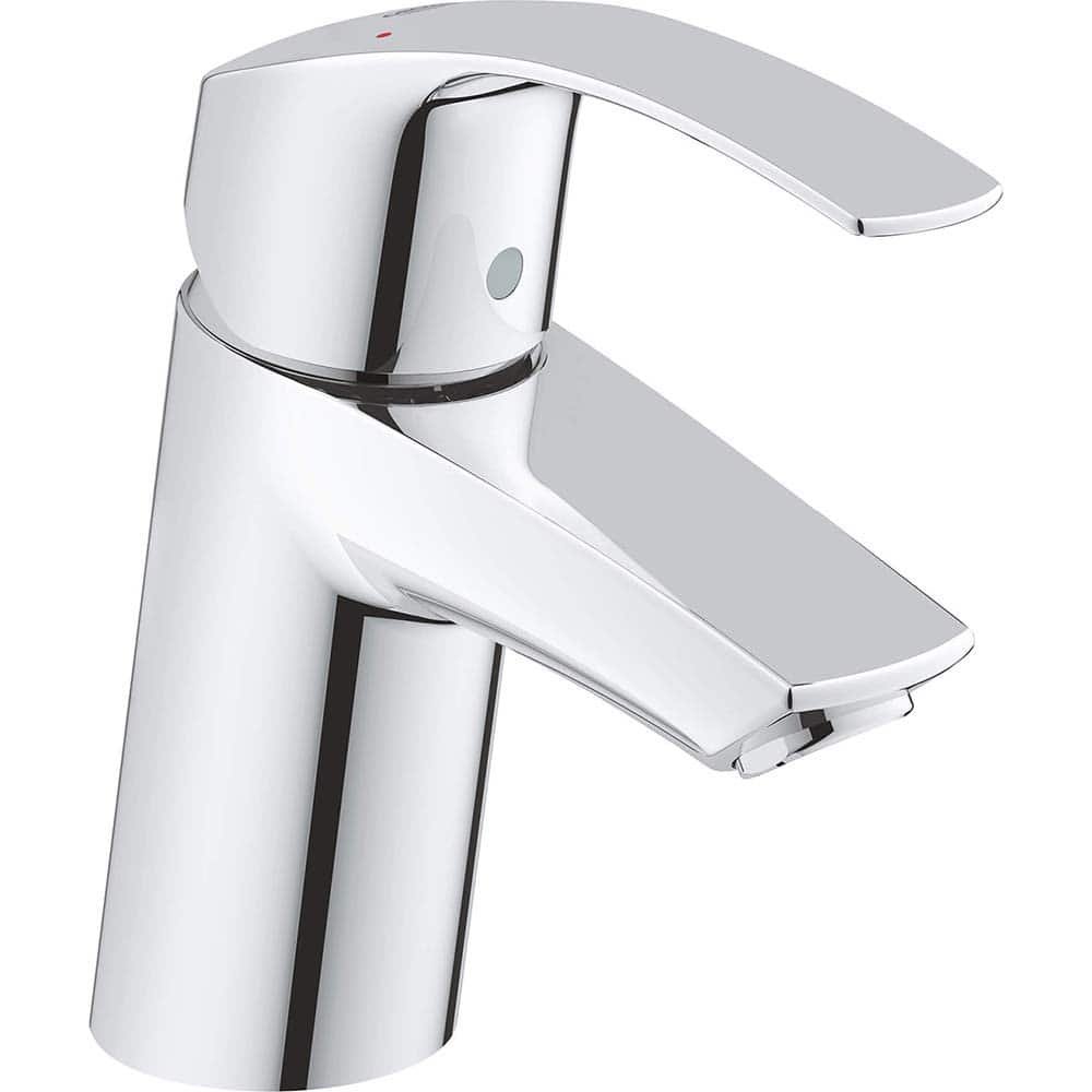 Grohe - Lavatory Faucets; Type: Deck Mount ; Spout Type: Low Arc ; Design: Lever ; Handle Type: Lever ; Mounting Centers: Single Hole (Inch); Drain Type: No Drain - Exact Industrial Supply