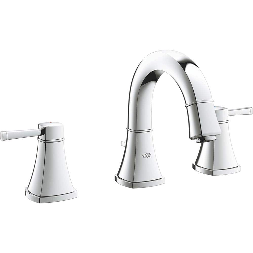 Grohe - Lavatory Faucets; Type: Widespread ; Spout Type: Low Arc ; Design: Lever ; Handle Type: Lever ; Mounting Centers: 8 (Inch); Drain Type: Pop-Up - Exact Industrial Supply