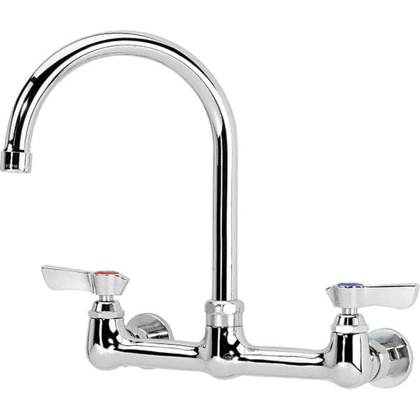 Krowne - Wall Mount, Service Sink Faucet without Spray - Two Handle, Blade Handle, Gooseneck Spout, No Drain - Caliber Tooling