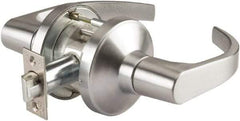 PDQ - Heavy Duty Classroom Lever Lockset - 2-3/4" Back Set, Small Format I/C Less Cylinder, Zinc, Antimicrobial Coated, Satin Chrome Plated Finish - Caliber Tooling