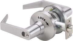 PDQ - Heavy Duty Classroom Intruder Lever Lockset - 2-3/4" Back Set, Small Format I/C Less Cylinder, Zinc, Antimicrobial Coated, Satin Chrome Plated Finish - Caliber Tooling