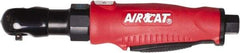 AIRCAT - 1/4" Drive, 380 RPM, 35 Ft/Lb Torque Ratchet Wrench - Inline Handle, 4 CFM, 90 psi, 1/4" NPT Inlet - Caliber Tooling