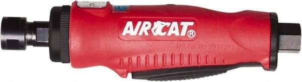 AIRCAT - 1/4" Collet, Straight Handle, Straight Air Die Grinder - 22,000 RPM, Rear Exhaust, 6 CFM, 0.5 hp, 90 psi, 1/4" Inlet - Caliber Tooling