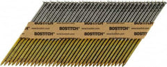 Stanley Bostitch - 11 Gauge 0.12" Shank Diam 3" Long Framing Nails for Power Nailers - Steel, Bright Finish, Ring Shank, Angled Stick Paper Tape Collation, Round Head - Caliber Tooling