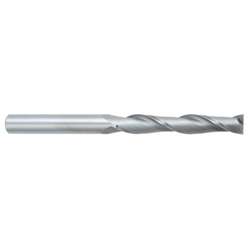 1/8″ Dia. × 1/8″ Shank × 1″ DOC × 3″ OAL, Carbide, Uncoated, 2 Flute, Square, Solid End Mill - Caliber Tooling