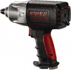 AIRCAT - 1/2" Drive, 8,500 RPM, 950 Ft/Lb Torque Impact Wrench - Pistol Grip Handle, 1,000 IPM, 8 CFM, 90 psi, 1/4" NPT Inlet - Caliber Tooling