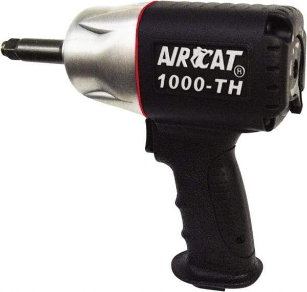 AIRCAT - 1/2" Drive, 8,000 RPM, 800 Ft/Lb Torque Impact Wrench - Pistol Grip Handle, 1,300 IPM, 8 CFM, 90 psi, 1/4" NPT Inlet - Caliber Tooling