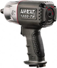 AIRCAT - 1/2" Drive, 8,000 RPM, 800 Ft/Lb Torque Impact Wrench - Pistol Grip Handle, 1,300 IPM, 8 CFM, 90 psi, 1/4" NPT Inlet - Caliber Tooling