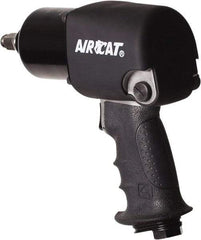 AIRCAT - 1/2" Drive, 9,500 RPM, 725 Ft/Lb Torque Impact Wrench - Pistol Grip Handle, 1,600 IPM, 8 CFM, 90 psi, 1/4" NPT Inlet - Caliber Tooling