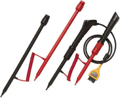 Fluke - Red/Black Electrical Test Equipment Probe Set - Use with Fluke BT520 Battersy Analyzers - Caliber Tooling