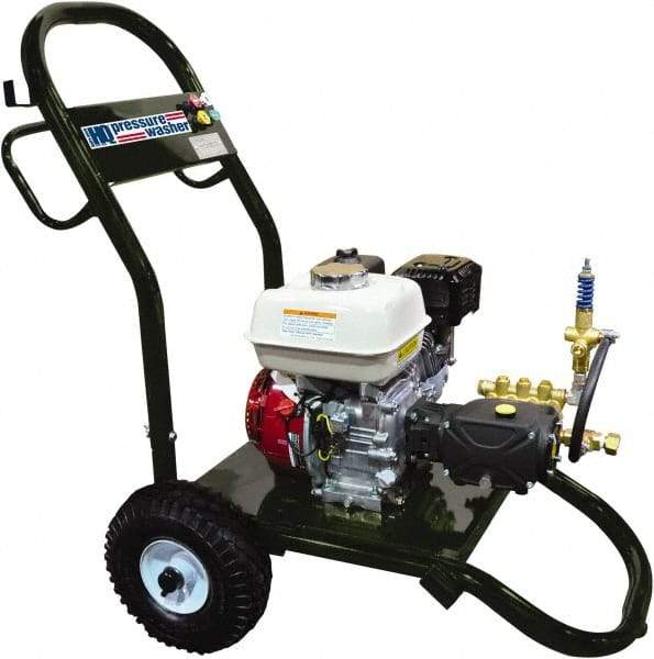 PRO-SOURCE - Gas, 6.5 hp, 3,000 psi, 2.5 GPM, Cold Water Pressure Washer - Heavy Duty Axial Cam, 50' x 3/8" Hose - Caliber Tooling