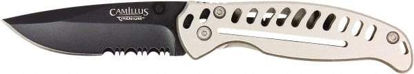 Clauss - 3" Blade, Drop Point Folding Knife - Stainless Steel - Caliber Tooling