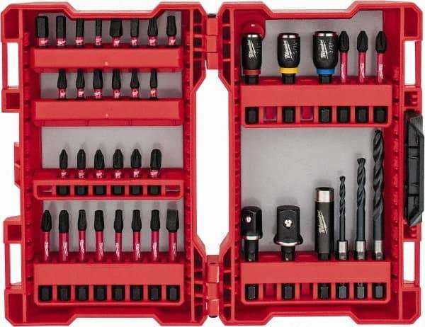 Milwaukee Tool - 40 Piece, Bit Set - 1/8 to 1/4" Hex, Phillips, Slotted, Torx, Square Point - Caliber Tooling