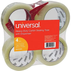 Universal One - 48mm Wide x 3mm Thick x 54.8m Long, 91004 Box Sealing & Label Protection Tape - Clear - Caliber Tooling