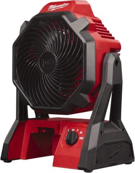 Milwaukee Tool - 7" Blade, 284 Max CFM, Cordless Fan - 2.5 Amps, 18 Volts, 3 Speed - Caliber Tooling