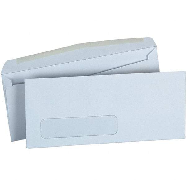 UNIVERSAL - 4.13" Long x 9.63" Wide Gummed Flap Plain White Envelope with Window - White - Caliber Tooling