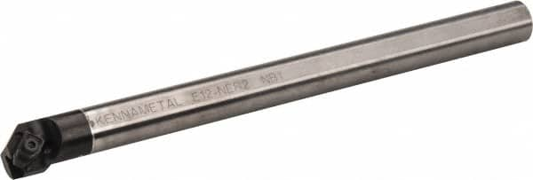 Kennametal - 1-1/8" Min Bore Diam, 10" OAL, 3/4" Shank Diam, E-NE Indexable Boring Bar - N. Insert, Clamp Holding Method - Caliber Tooling