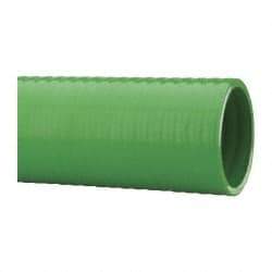 Made in USA - 2" Inside x 2-3/8" Outside Diam, PVC Liquid Suction & Discharge Hose - Green, 100' Long, 28 Vacuum Rating, 80 psi Working Pressure - Caliber Tooling