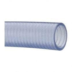 Made in USA - 1-1/2" Inside x 1-13/16" Outside Diam, Food & Beverage Hose - 4" Bend Radius, 100' Long, 28 Vacuum Rating - Caliber Tooling