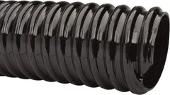 Made in USA - 2-1/2" ID, 28 Hg Vac Rating, 65 psi, PVC Vacuum & Duct Hose - 100' Long, Black, 7" Bend Radius, -10°F Min - Caliber Tooling