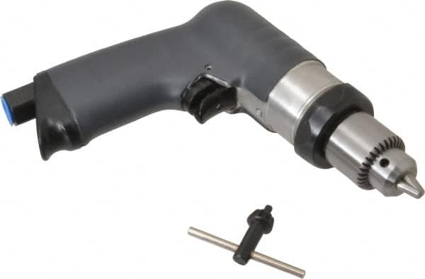 Ingersoll-Rand - 1/4" Keyed Chuck - Pistol Grip Handle, 3,000 RPM, 17 CFM, 0.4 hp, 90 psi - Caliber Tooling