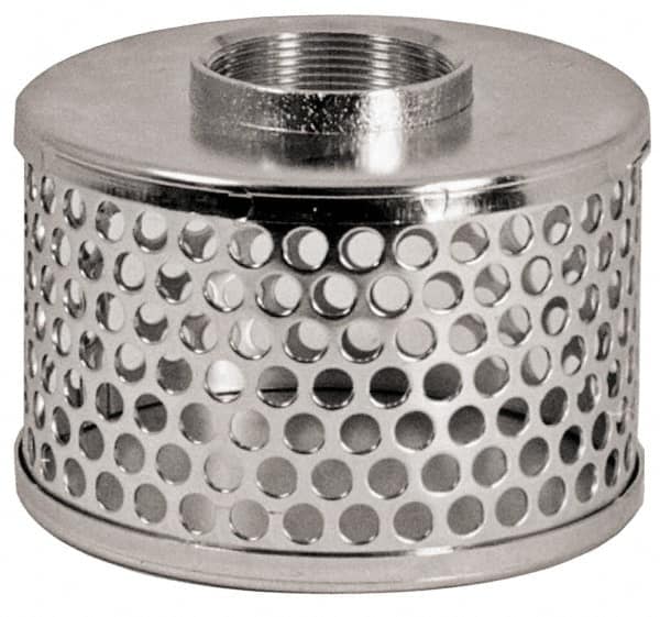 Kuriyama of America - 8" Hose, Round Hole Strainer - Plated Steel - Caliber Tooling