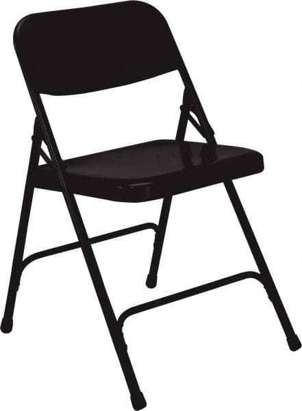 NPS - 18-1/4" Wide x 20-1/4" Deep x 29-1/2" High, Steel Standard Folding Chair - Black - Caliber Tooling