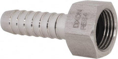 Dixon Valve & Coupling - 1/2" Stainless Steel Suction Female Coupling withNut - Short Shank - Caliber Tooling