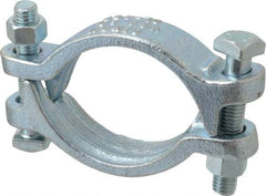 Dixon Valve & Coupling - 3-1/4 to 3-1/2" OD, Double Bolt Iron Clamp - Plated Malleable Iron - Caliber Tooling