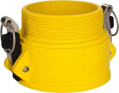 NewAge Industries - 4" Nylon Cam & Groove Suction & Discharge Hose Female Coupler Male NPT Thread - Part B, 4" Thread, 75 Max psi - Caliber Tooling