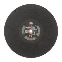 Norton - 20" Aluminum Oxide Cutoff Wheel - 5/32" Thick, 1" Arbor, 2,710 Max RPM, Use with Stationary Tools - Caliber Tooling