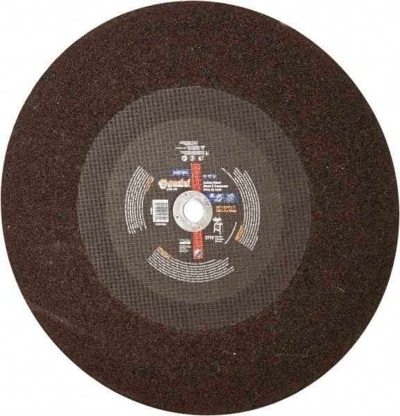 Norton - 20" Aluminum Oxide Cutoff Wheel - 3/16" Thick, 1" Arbor, 2,710 Max RPM, Use with Stationary Tools - Caliber Tooling